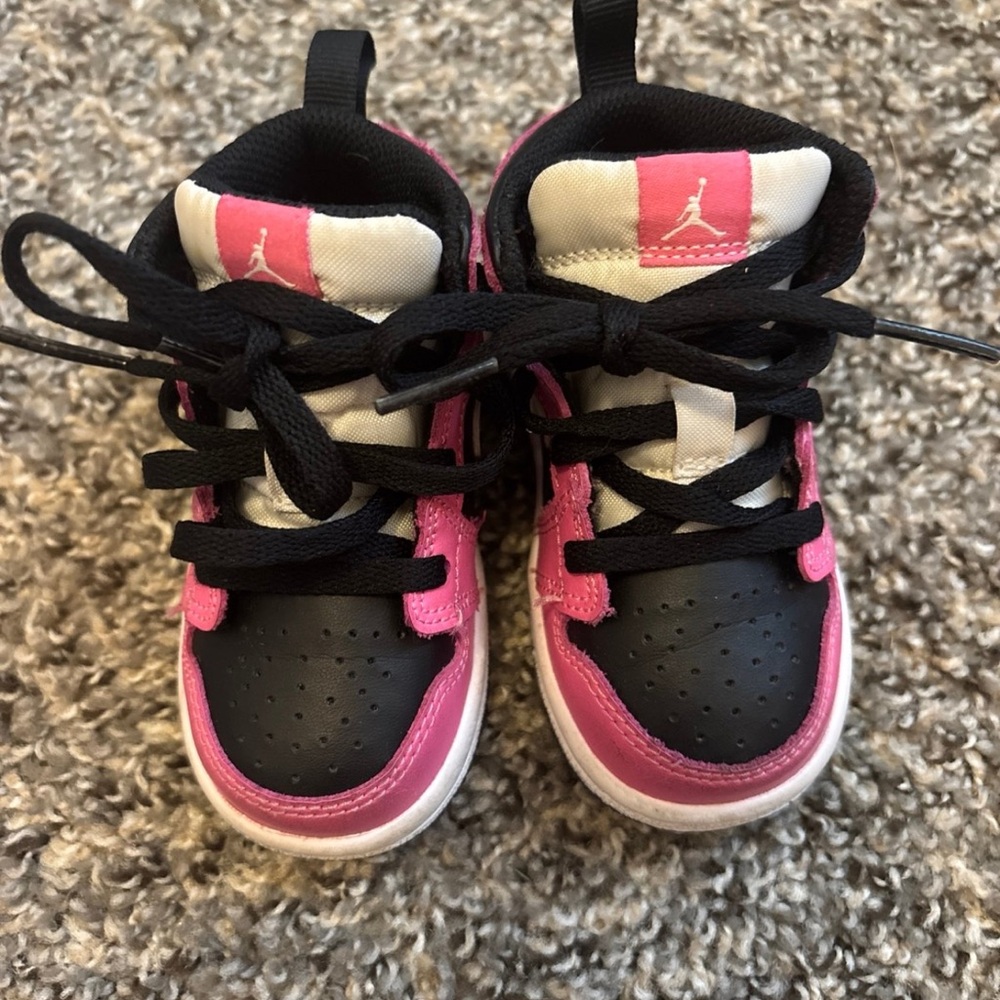 Jordan Kids' Sneakers in Black, Pink, and White